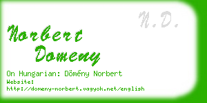 norbert domeny business card